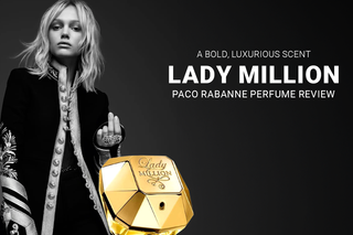 Lady Million by Paco Rabanne: A bold, luxurious fragrance with a golden diamond-shaped bottle design.