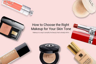 Assorted Dior makeup products to help you choose the perfect match for your unique skin tone.