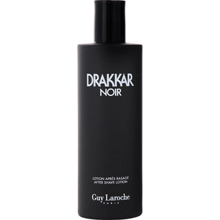 Drakkar Noir Aftershave in a 3.4oz sleek black bottle with elegant packaging.