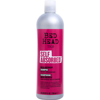 Bed Head Self Absorbed Mega Nutrient Shampoo 25.36oz bottle with nourishing formula.