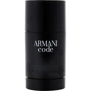 Armani Code Alcohol-Free Deodorant Stick 2.6oz with a sophisticated fragrance.