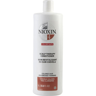 Nioxin System 4 Scalp Therapy Conditioner for Fine Chemically Enhanced Noticeably Thinning Hair 33.8 OZ bottle.