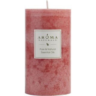  Romance Aromatherapy ONE Pillar Candle with ylang ylang and jasmine essential oils, available at fragrancedealz.com