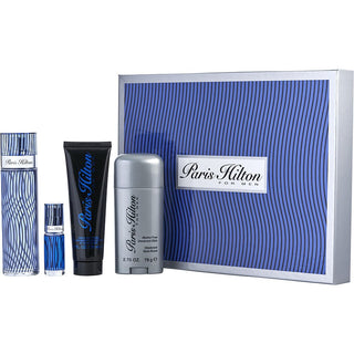 Paris Hilton Man EDT SPRAY 3.4 OZ & HAIR AND BODY WASH 3 OZ & DEODORANT STICK ALCOHOL FREE 2.75 OZ & EDT SPRAY 0.34 OZ MINI on fragrancedealz.com.