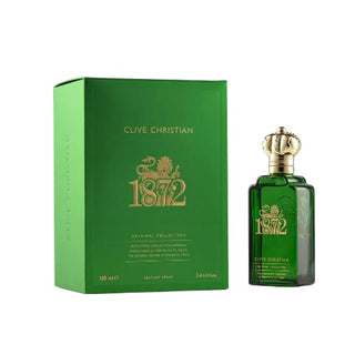 1872 Clive Christian fragrance flask nestled alongside its casing on Fragrancedealz.com