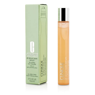 Clinique All About Eyes Serum De-Puffing Eye Massage, 0.5oz rollerball tube. Buy now at fragrancedealz.com.