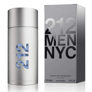 212 Cologne bottle paired with its distinctive box, presenting a harmonious combination of modernity and allure, on Fragrancedealz.com.