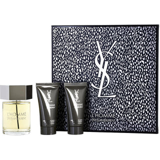 L'HOMME YVES SAINT LAURENT by Yves Saint Laurent - EDT SPRAY 3.3 OZ & AFTERSHAVE BALM 1.6 OZ & ALL OVER SHOWER GEL 1.6 OZ