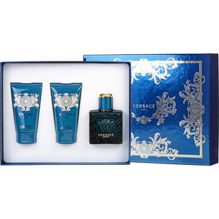 Versace Eros EDT Spray 1.7 OZ & Aftershave Balm 1.7 OZ & Shower Gel 1.7 OZ from fragrancedealz.com