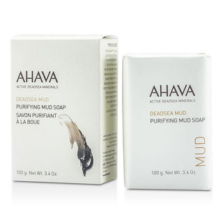 Ahava Deadsea Mud Purifying Mud Soap 100g/3.4oz bar with earthy tones.