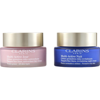 Clarins by Clarins - Multi-Active Partners Set: Multi-Active Day Cream 50ml/1.6oz + Night Cream 50ml/1.7oz