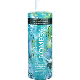 Aquage Biomega Moisture Mist Conditioner 32oz - Lightweight leave-in conditioner with Omega-rich nutrients and sea botanicals for intense hydration.