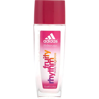 Adidas Fruity Rhythm Body Fragrance Natural Spray 2.5oz bottle with a vibrant, fruity design.