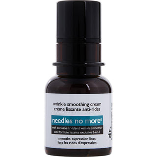 Dr. Brandt Needles No More Wrinkle Smoothing Cream 15g jar with sleek design.