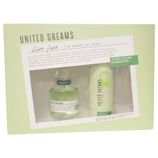 Benetton United Dreams Live Free EDT Spray and Deodorant Spray available on fragrancedealz.com