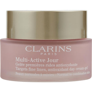 Clarins Multi-Active Day Targets Fine Lines Antioxidant Day Cream-Gel in a 1.7oz container for normal to combination skin.