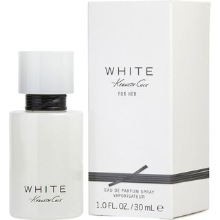 Kenneth Cole White Eau de Parfum Spray in a 1 oz bottle.