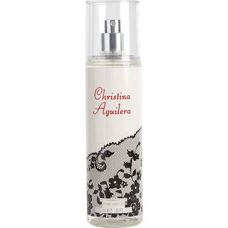 Christina Aguilera Body Mist 8 oz bottle, elegantly designed with light and classic elements.