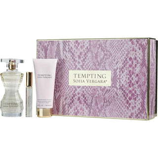 Tempting by Sofia Vergara Eau de Parfum Spray 3.4 OZ & Shimmer Body Lotion 3.4 OZ & Eau de Parfum Rollerball 0.33 OZ - fragrancedealz.com