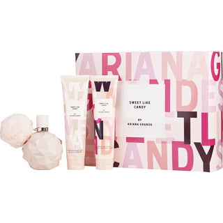  Sweet Like Candy by Ariana Grande Eau de Parfum Spray 3.4 OZ & Body Soufflé 3.4 OZ & Bath and Shower Gel 3.4 OZ - fragrancedealz.com