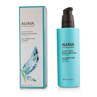 Ahava Deadsea Water Mineral Body Lotion SeaKissed 8.5oz bottle with an elegant design.