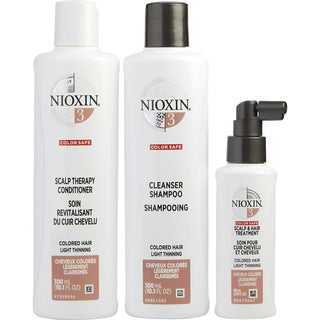 Nioxin System 3 Maintenance Kit with Cleanser 10.1 OZ, Scalp Therapy 10.1 OZ, Scalp Treatment 3.38 OZ.