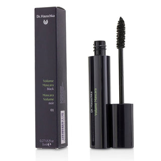 Dr. Hauschka Volume Mascara #01 Black 0.2oz with botanical elements.