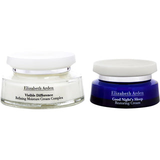  Elizabeth Arden Visible Difference Day & Night Duo: Refining Moisture Cream Complex, 3.4oz + Good Night's Sleep Restoring Cream, 1.7oz. Buy now at fragrancedealz.com