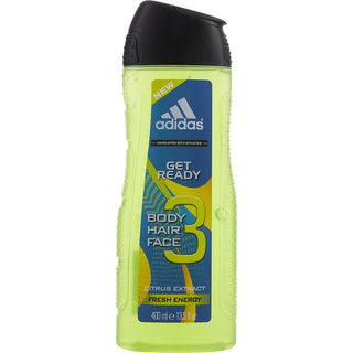 Adidas Get Ready Hair & Body Shower Gel 13.5oz bottle with an energizing design.