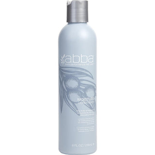 Abba Moisture Conditioner 8oz bottle with new packaging, featuring olive butter and peppermint oil.