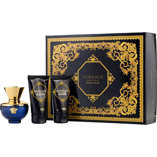 VERSACE DYLAN BLUE by Gianni Versace - EAU DE PARFUM SPRAY 1.7 OZ & BODY LOTION 1.7 OZ & SHOWER GEL 1.7 OZ