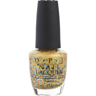 OPI Pineapples Have Peelings Too Nail Lacquer 0.5 oz bottle for a yellow gold with multicolored glitter. Available at fragrancedealz.com