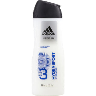 Adidas Hydra Sport 3IN1 Shower Gel 13.5oz bottle with a hydrating design.