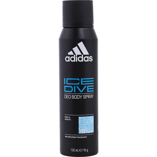 Adidas Ice Dive 48H Deodorant Body Spray 5oz can with a sleek, dynamic design.