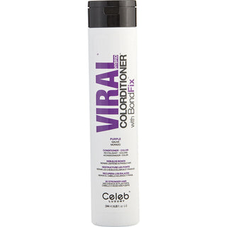 Celeb Luxury Viral Colorditioner Purple 8.25oz bottle available at fragrancedealz.com.