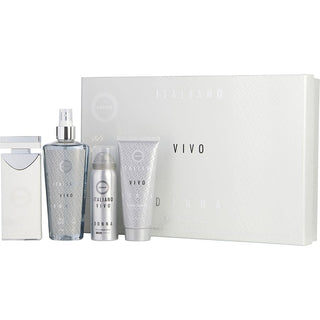 Armaf Italiano Donna Vivo fragrance set including Eau de Parfum, Perfume Body Spray, Fragrance Body Spray, and Body Lotion.