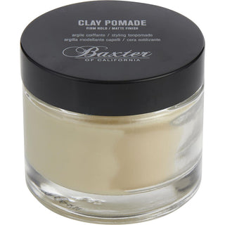 Baxter of California Clay Pomade 2oz jar with natural matte finish.