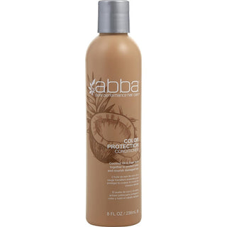 Abba Color Protection Conditioner 8oz bottle with new packaging, featuring coconut oil and sage.