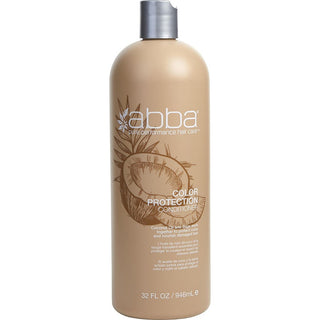 Abba Color Protection Conditioner 32oz bottle with new packaging, featuring coconut oil and sage.