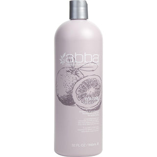 Abba Volume Conditioner 32oz bottle with new packaging, featuring lemongrass and grapefruit.