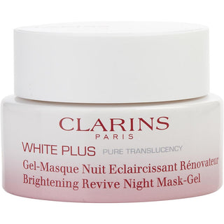 Clarins White Plus Pure Translucency Brightening Revive Night Mask Gel 1.7oz jar.