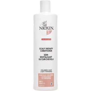 Nioxin System 3 Scalp Therapy Conditioner for Colored Hair with Light Thinning 16.9 OZ bottle.