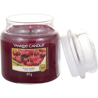 Yankee Candle Black Cherry Scented Medium Jar 14.5 OZ at fragrancedealz.com