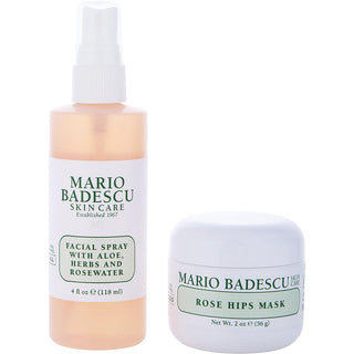 Mario Badescu by Mario Badescu - Rose Mask & Mist Duo Set: Facial Spray With Aloe, Herbs And Rosewater 4oz + Rose Hips Mask 2oz