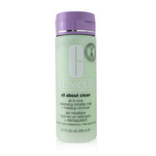 Clinique All About Clean All-In-One Cleansing Micellar Milk + Makeup Remover, 6.7oz bottle. Buy now at fragrancedealz.com.