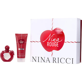 Nina Rouge EDT Spray and Body Lotion set with 2.7 OZ Eau de Toilette and 3.4 OZ Body Lotion.