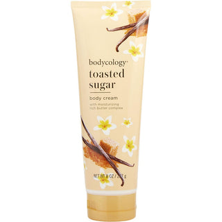 Bodycology Toasted Sugar Body Cream, 8oz tube with warm design. Buy now at fragrancedealz.com.