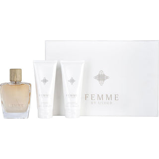 Usher Femme Set EAU DE PARFUM, BODY LOTION, and SHOWER GEL from fragrancedealz.com