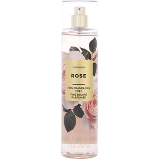 Bath & Body Works Rose Fragrance Mist 8oz bottle with elegant design.