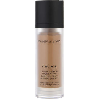 Bareminerals Original Mineral Liquid Foundation SPF20 #Neutral Deep 29 1oz bottle with pump dispenser.